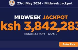 Free Shabiki Midweek Jackpot predictions this week,23/5/2024: Win Ksh 3.8 Million
