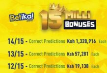 5 Sure Double chance Games from Betika Midweek Jackpot today(Win Ksh15,000,000)