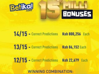 Betika Midweek Jackpot Bonuses Start from how many games