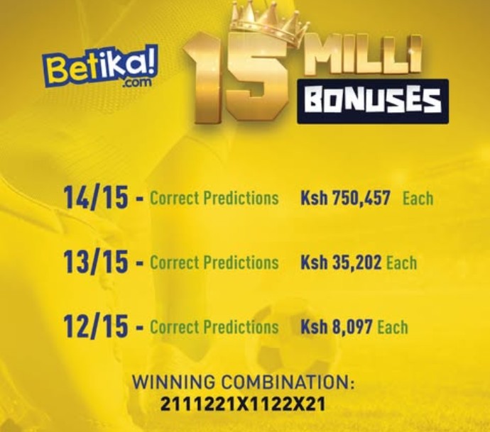 betika midweek result