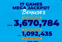 Sportpesa Mega Jackpot results and bonuses for 13,14,15,16 and 17 Pro Jackpots yesterday