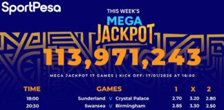 Fully Analysed Sportpesa Mega Jackpot for this week,17/1/2026:Win Ksh113.9M