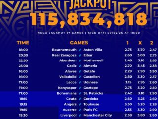 Fully Analysed Sportpesa Mega Jackpot (MJP) for this week,7/2/2026: Win Ksh 115,834,818