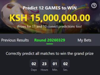 15M Free Bangbet Jackpot predictions in Kenya