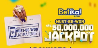 50M Betika must Be Won Jackpot result and bonuses for this weekend
