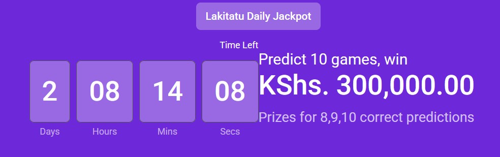 Ksh 300,000 Odibets Lakitatu jackpot Predictions