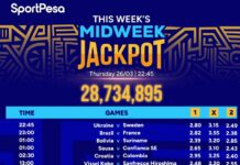 7 Sure Double Chance Games from Sportpesa Midweek Jackpot for this week:Ksh 28,734,895