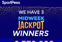28M Sportpesa Midweek Jackpot result yesterday, winners and bonuses