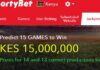 15 Games Sportybet jackpot predictions in Kenya this weekend,21/3/2026:Make Ksh15,000,000