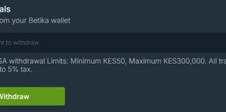 Betika Mpesa daily withdrawal limit
