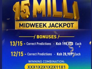 15M Betika Midweek Jackpot bonuses this week