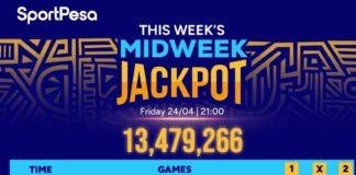 6 Sure double Chance Games from Sportpesa Midweek Jackpot Today,Win Ksh 13,479,266