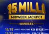 15M Betika Midweek jackpot bonuses for 12,13,14 correct games this week