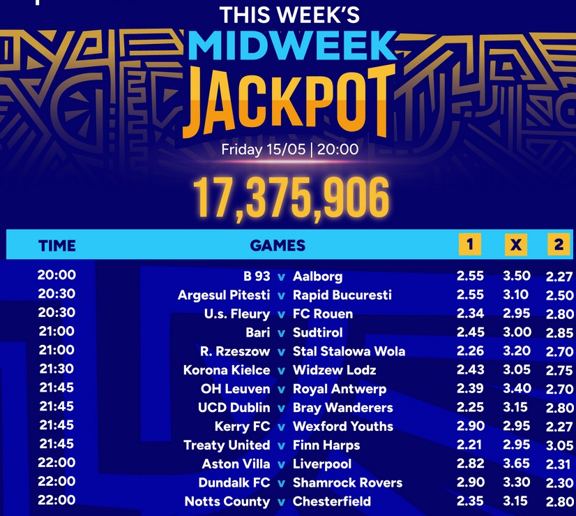 17.3M Sportpesa Midweek Jackpot predictions 15/5/2026