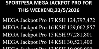 Sportpesa Pro Jackpots for 13,14,15,16,17 games this weekend, cash prize, predictions and packages in Kenya