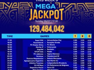 Sportpesa Mega Jackpot winning amount this weekend