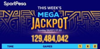 Sportpesa Mega Jackpot winning amount this weekend