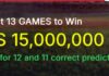 15M Free Sportybet Jackpot Predictions,29/8/2026