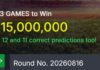 15M Free SportyBet Jackpot Predictions,15/8/2026