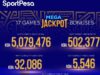 Sportpesa Mega Jackpot Pro results and bonuses for 13,14,15,16,17 games yesterday
