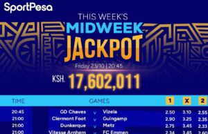 Ksh 17.6M Sportpesa Midweek Jackpot Predictions,23/10/2026