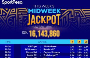 Earn Ksh 16M from these Sportpesa Midweek Jackpot this week