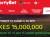 Ksh15M free Sportybet jackpot predictions this weekend,10/10/2026
